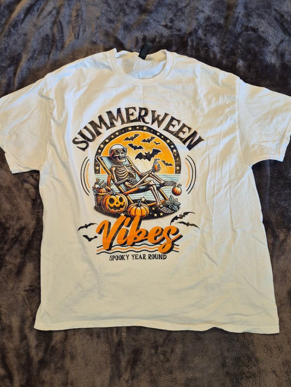 Summerween Shirt,Spooky Summer Tee, Summer Halloween Shirt Size XL